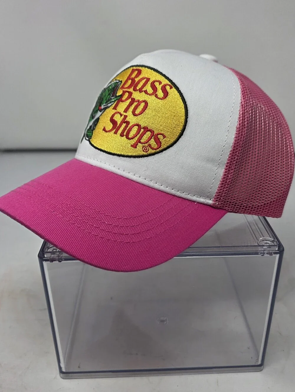 Bass Pro Shops Embroidered Pink (Youth) Trucker Hat!